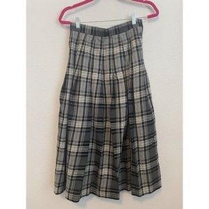 Talbots 100% Wool Dark Academia Plaid Skirt 10 - image 1